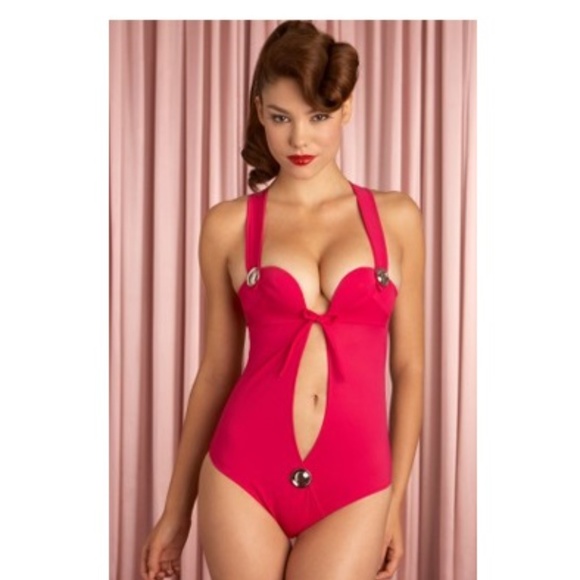 Agent Provocateur Janine Swimsuit Pink Full Body New - Picture 3 of 5